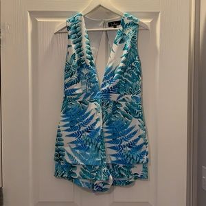 Lulus Tropical Palm Fern Print Romper